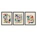 Conjunto com 3 Quadros Decorativos Deco Escandinava I Preto