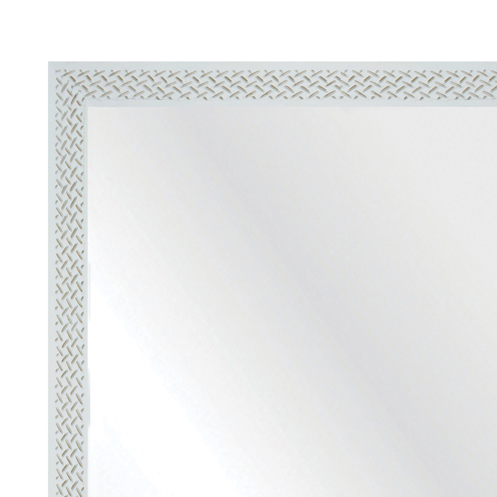 Espelho Branco Riscado 47x127cm