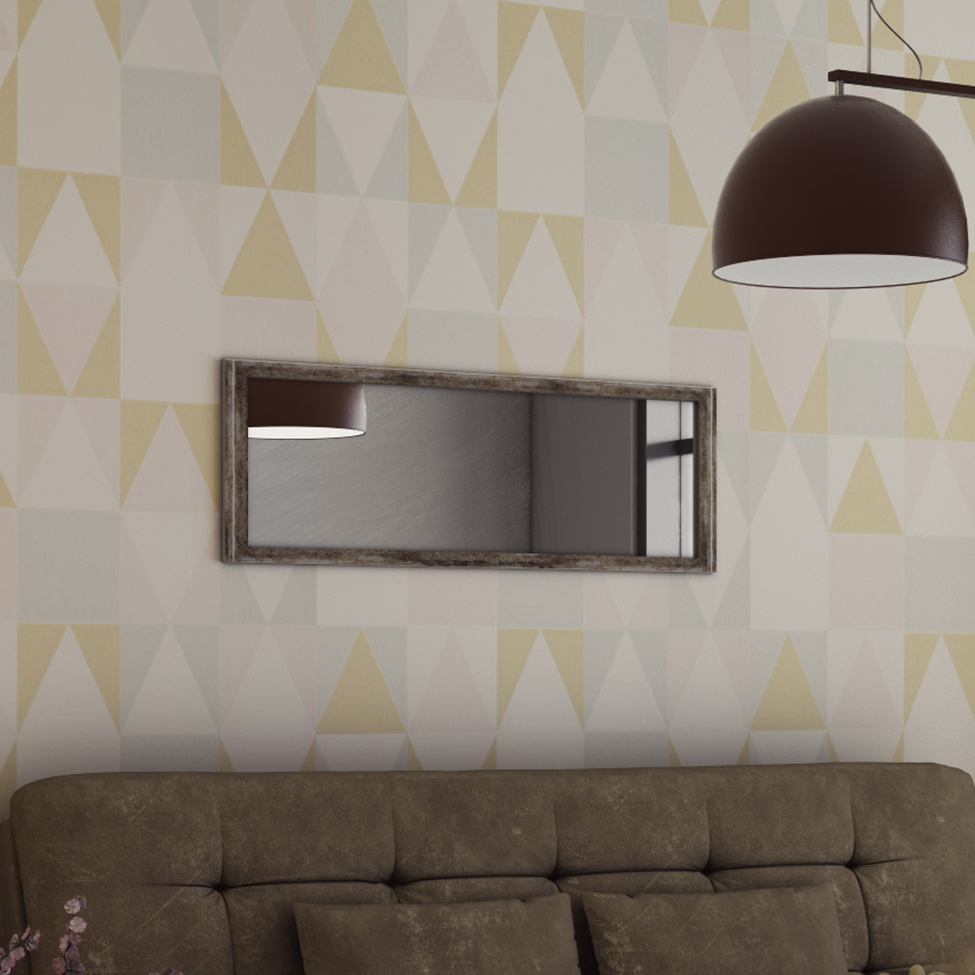 Espelho Demolição Cinza 38x108cm