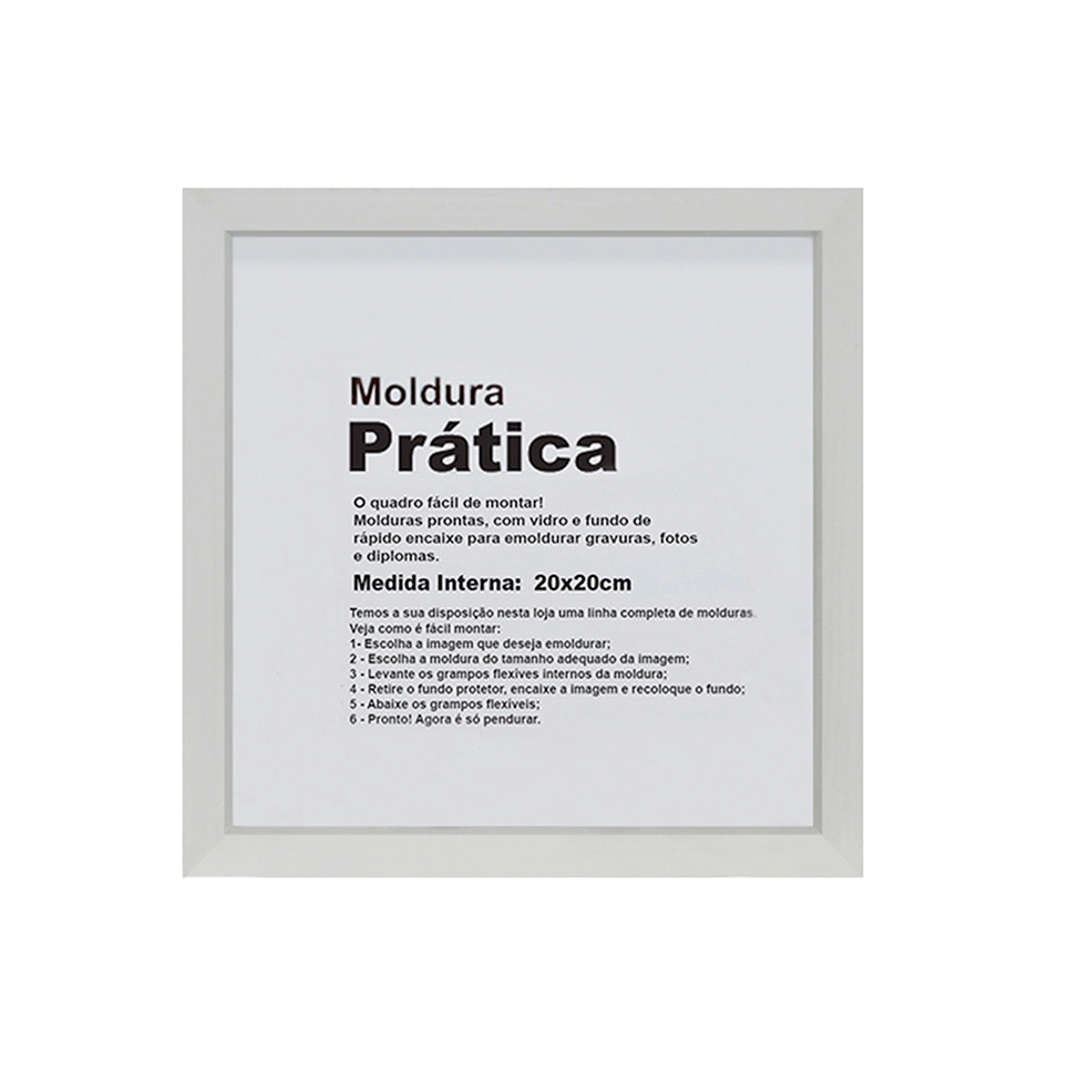 Moldura Decora 20x20 Branca