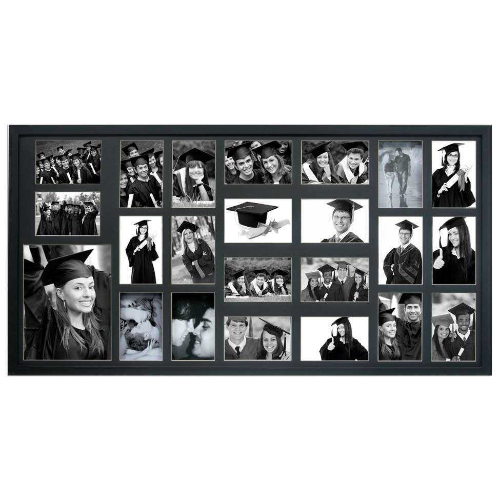 Painel Bee Collection 22 Fotos 10x15cm e 1 15x21cm  50x100cm Preto Kapos