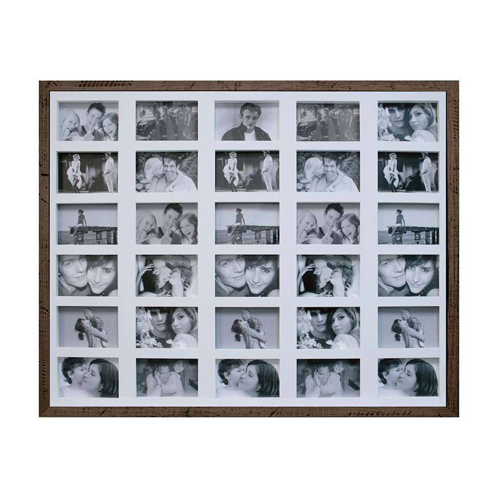 Painel de Fotos Bee Collection 73X93 Rustics 30 Fotos 10X15 Imbuia Kapos