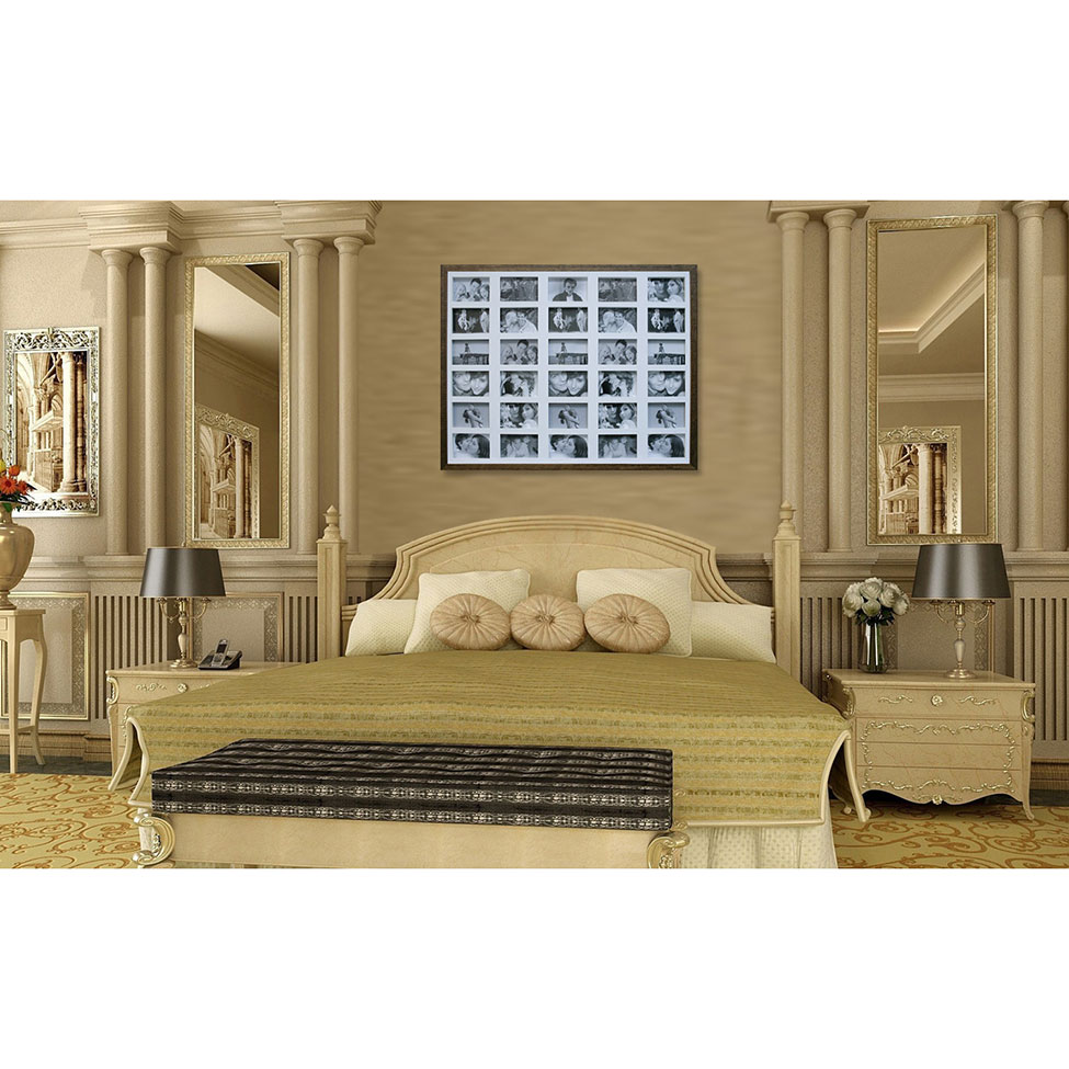 Painel de Fotos Bee Collection 73X93 Rustics 30 Fotos 10X15 Imbuia Kapos