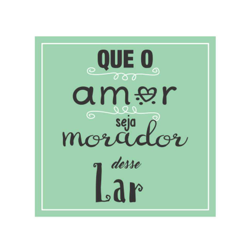 Placa Decorativa Lar Preta