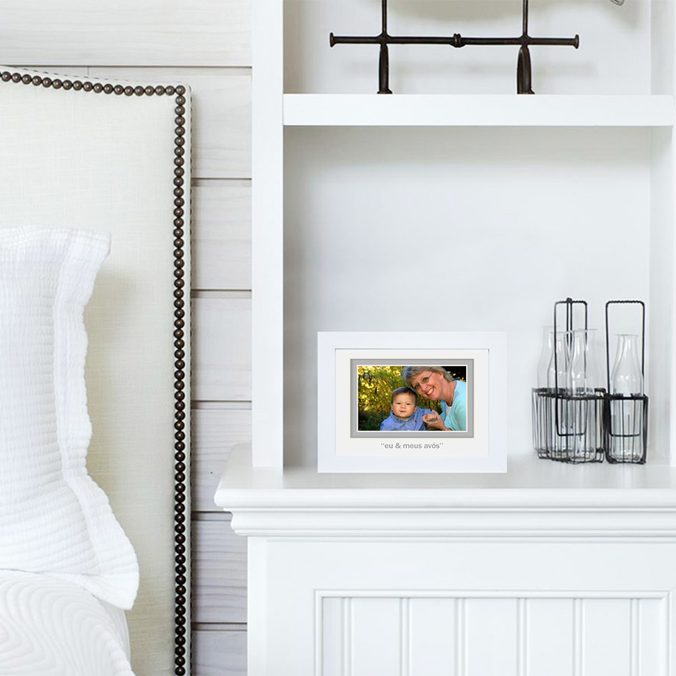 Porta-Retrato Baby Decor Avós Branco 10x15cm