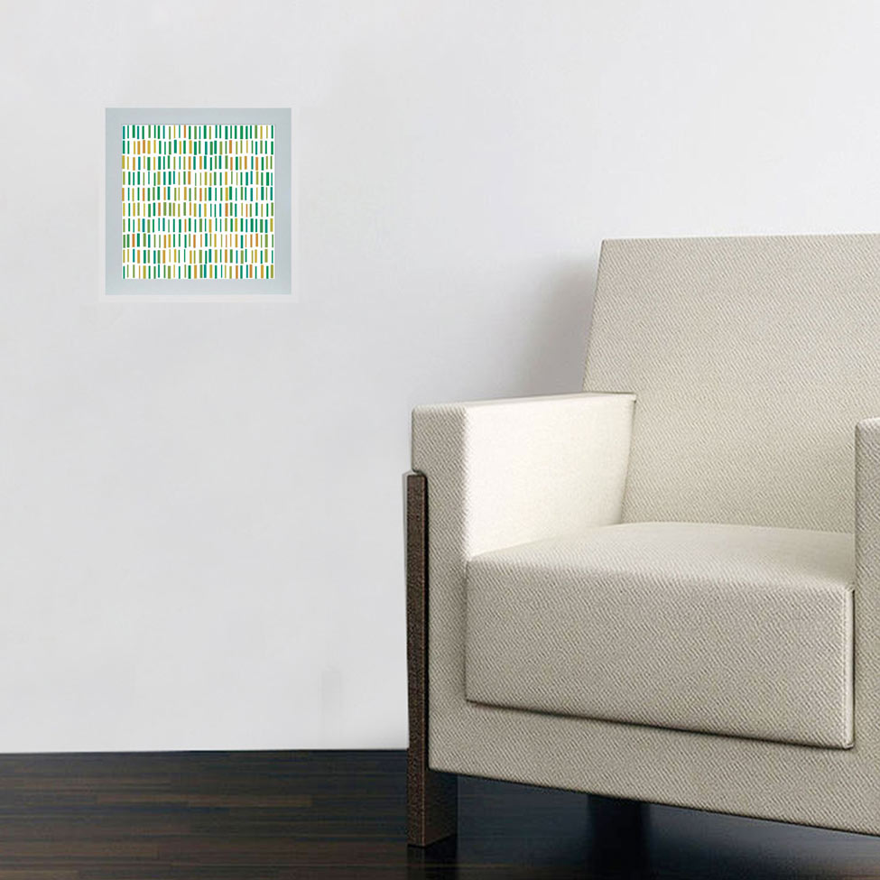 Quadro 65894 Abstrato 33x33 cm Branco