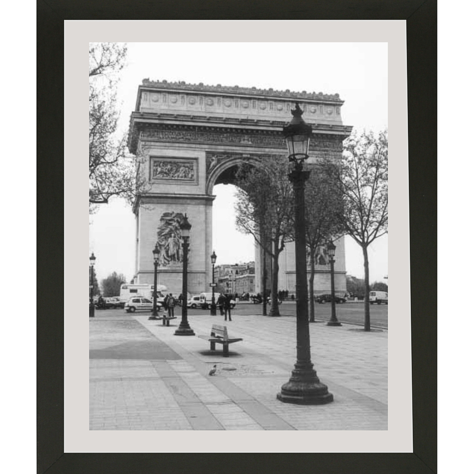 Quadro Contemporâneo Arco 28x23 Preto com Vidro