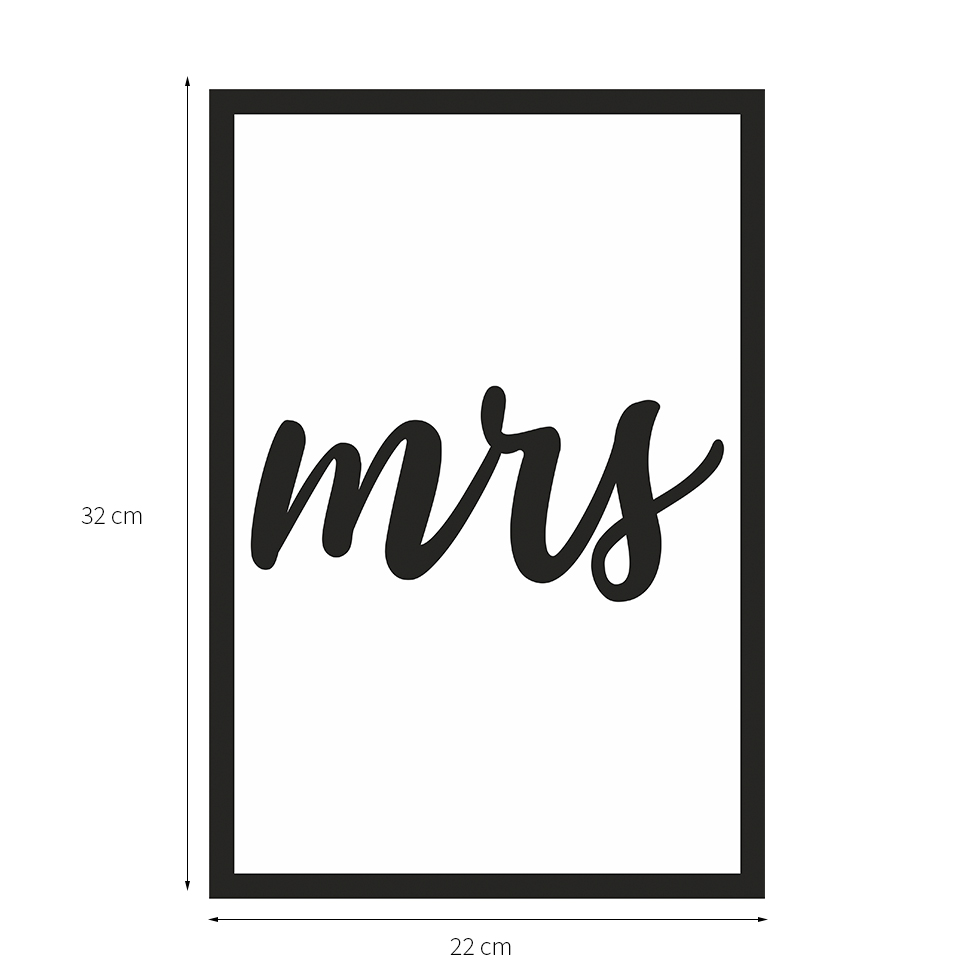 Quadro Decorativo Mrs Branco