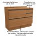  Balcao Com Tampo 1P 4G 120 cm Maxxi G746 Canela Kappesberg