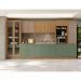 [OUTLET] Balcão de Cozinha Botanic 2 Portas Nogueira e Verde Oliva