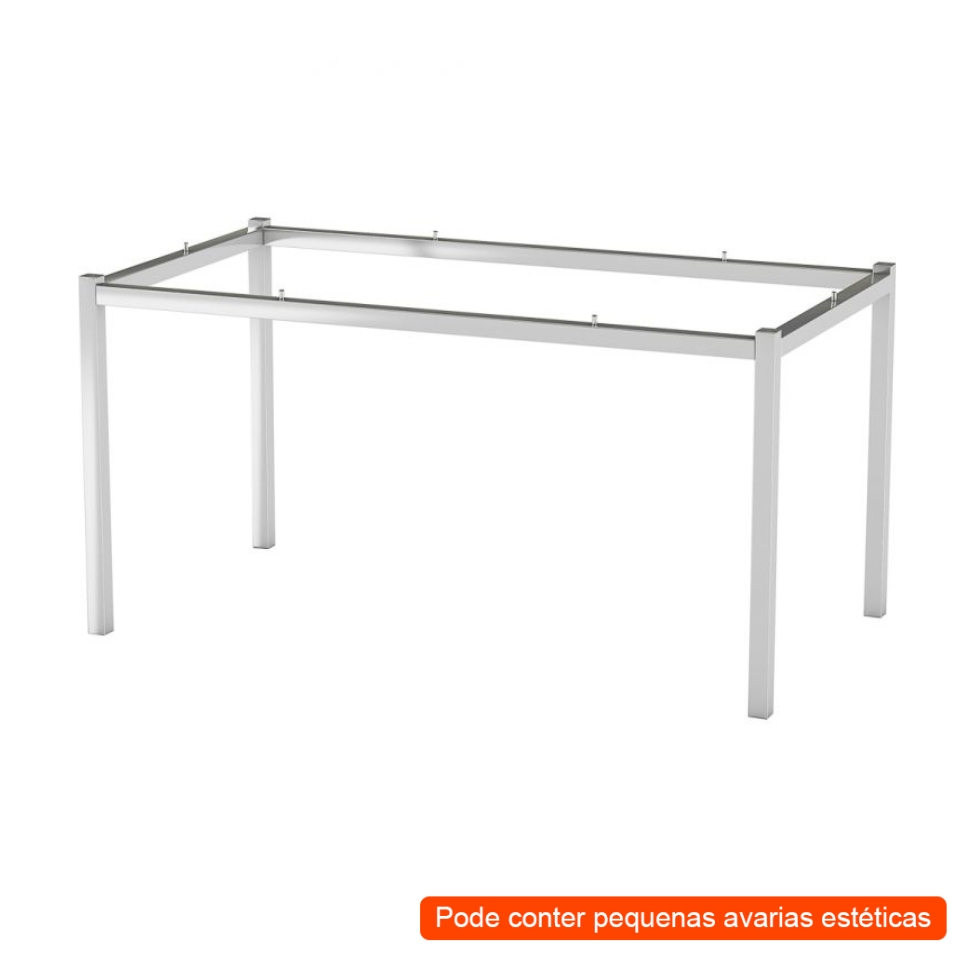 [OUTLET] Base para Mesa Retangular Reno Cromada 148 cm