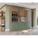 [OUTLET] Paneleiro Botanic com Tela 2 PT Nogueira e Verde Oliva