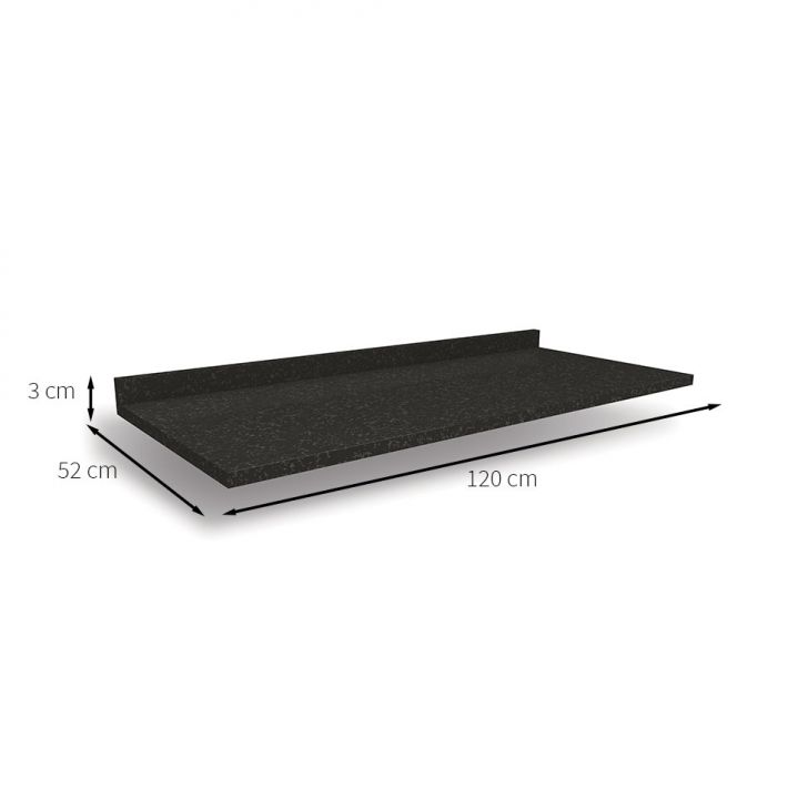 [OUTLET] Tampo para Balcão Nox Preto 120 cm