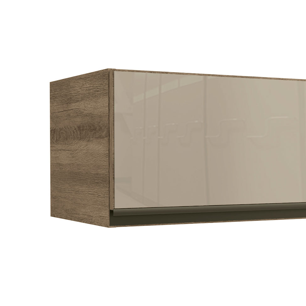 Armário Aéreo Bruges I 1 Porta Nogal 80 cm