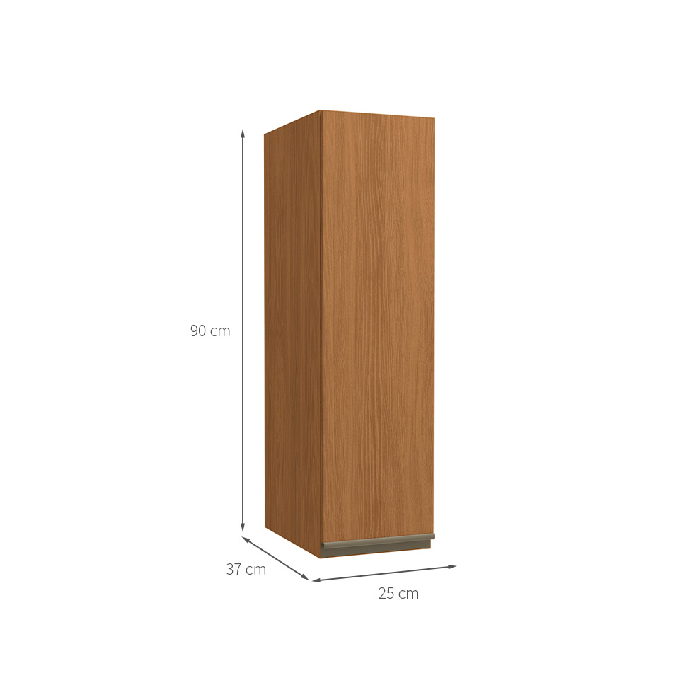 Armário Aéreo Maxxi 1 Porta Canela 25 cm