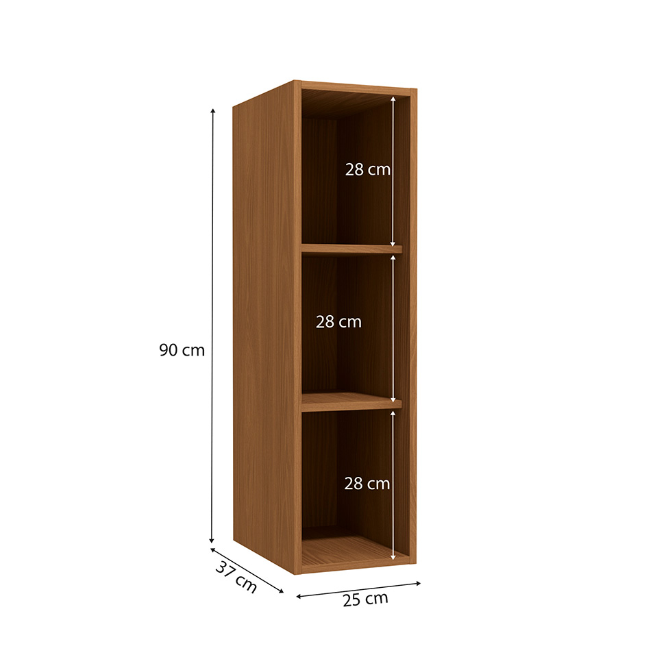 Armário Aéreo Maxxi 1 Porta Canela 25 cm