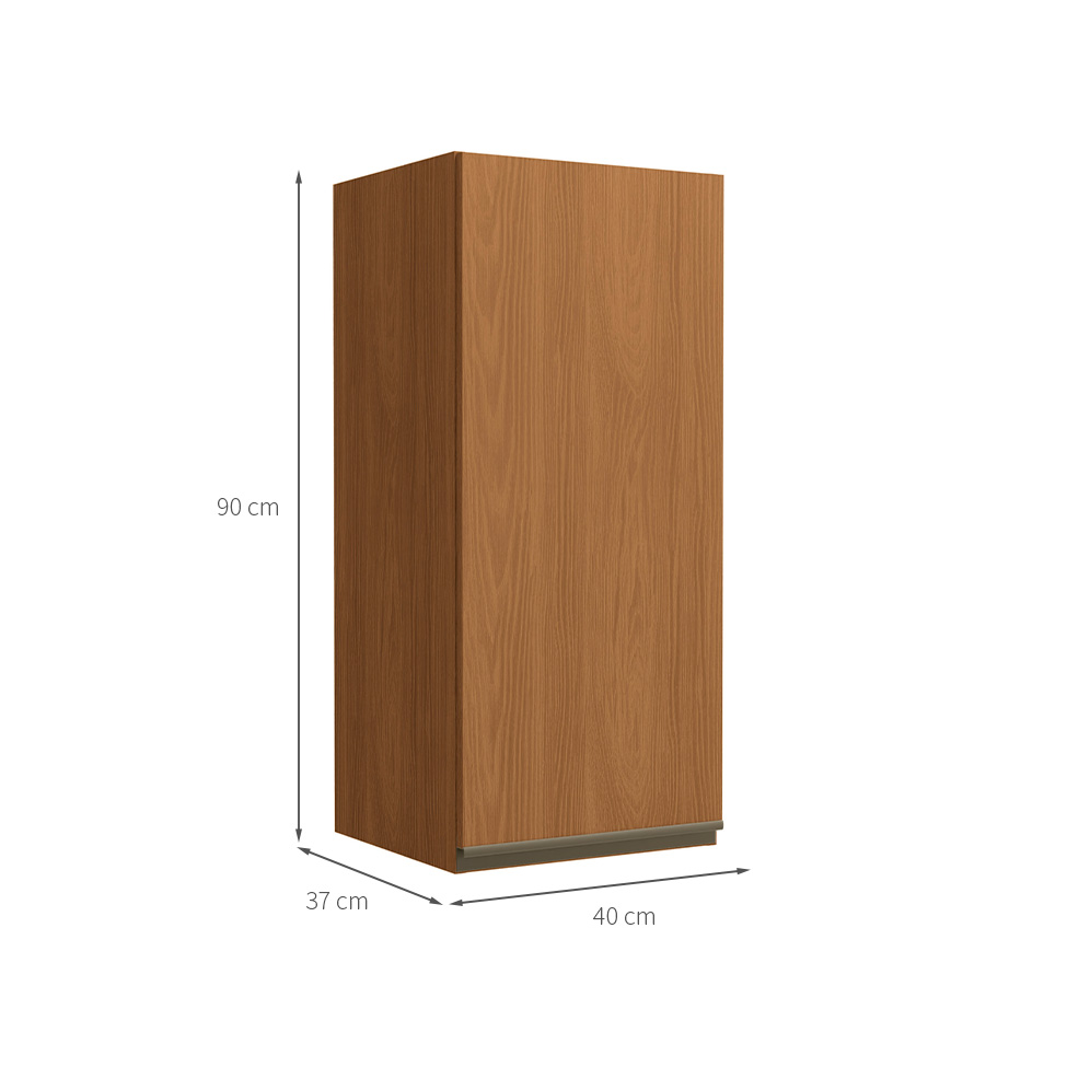Armário Aéreo Maxxi 1 Porta Canela 40 cm