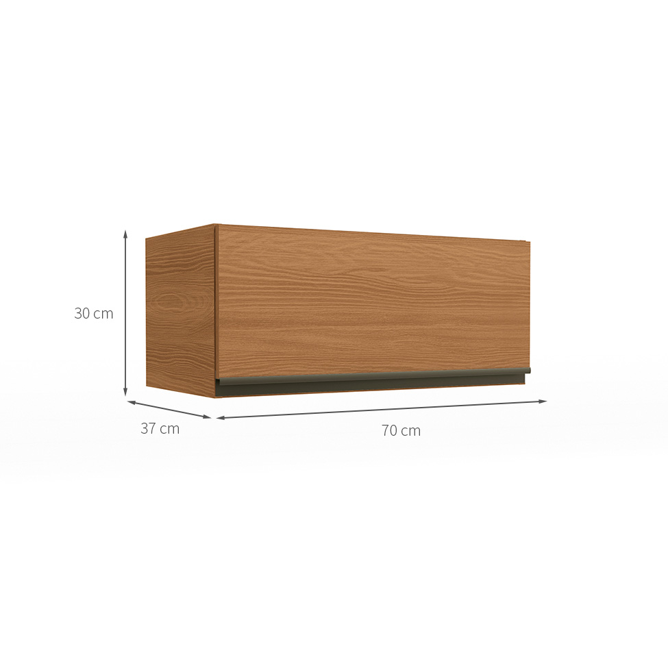 Armário Aéreo Maxxi 1 Porta Canela 70 cm