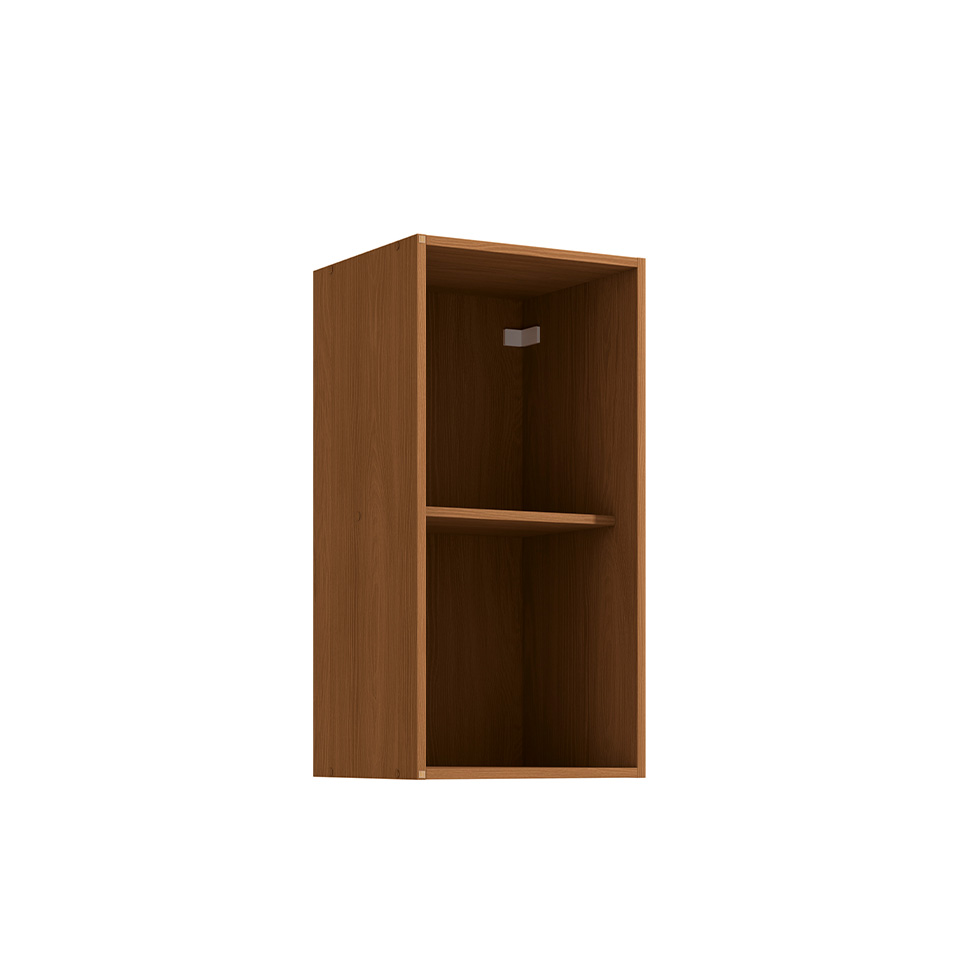 Armário Aéreo Vibra 1 Porta Canela e Grafite 40 cm