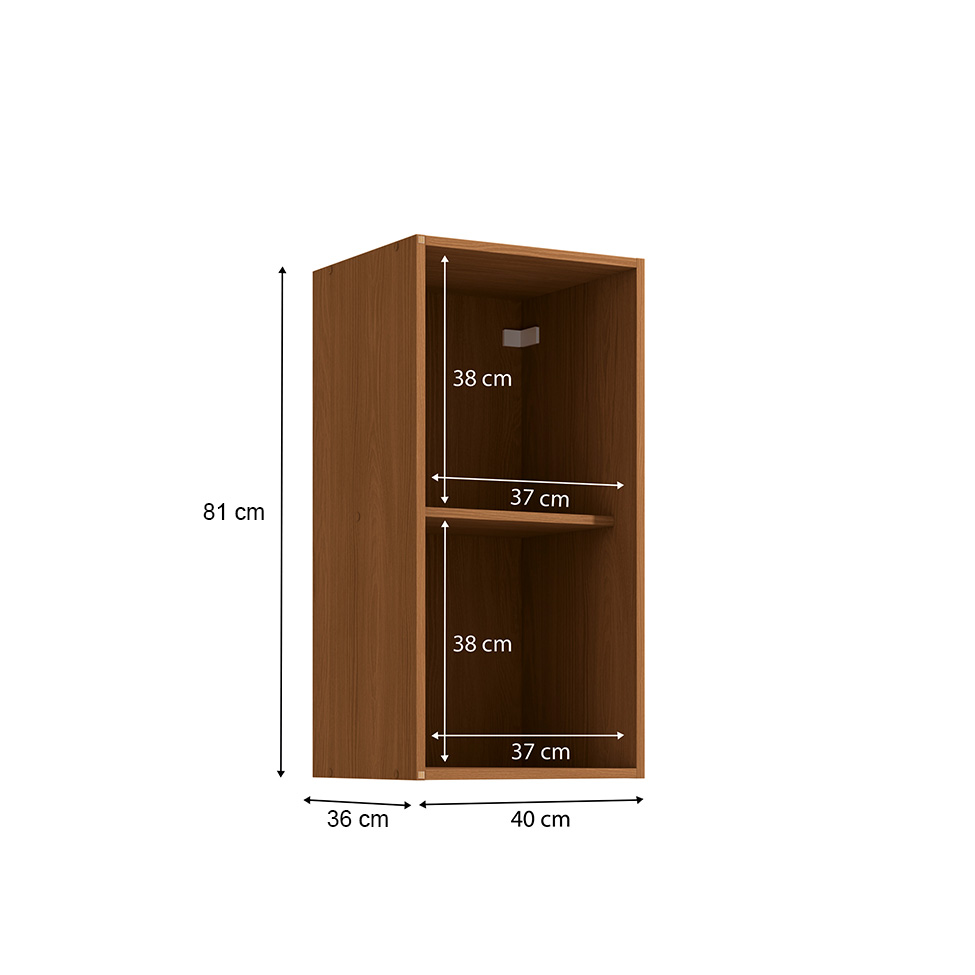 Armário Aéreo Vibra 1 Porta Canela e Verde Pistache 40 cm