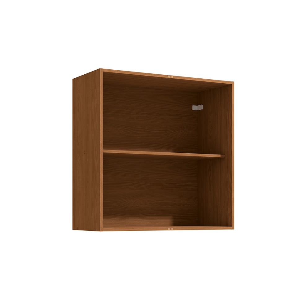 Armário Aéreo Vibra 2 Portas Canela e Verde Pistache 80 cm