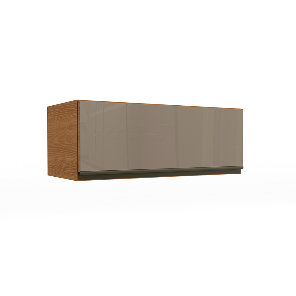 Armário Aéreo com Vidro Maxxi 1 Porta Canela