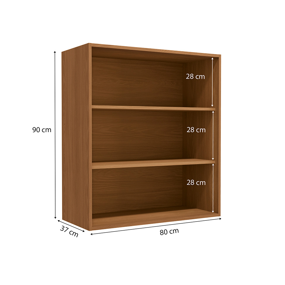 Armário Aéreo com Vidro Maxxi 2 Portas Canela