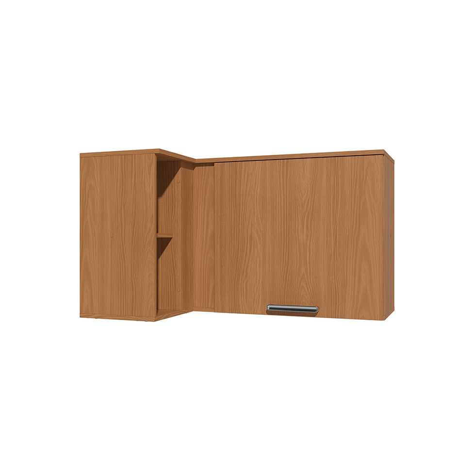 Armário Aéreo de Canto Linna 1 Porta Canela 98 cm