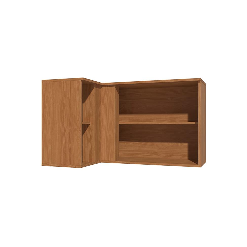 Armário Aéreo de Canto Linna 1 Porta Canela 98 cm