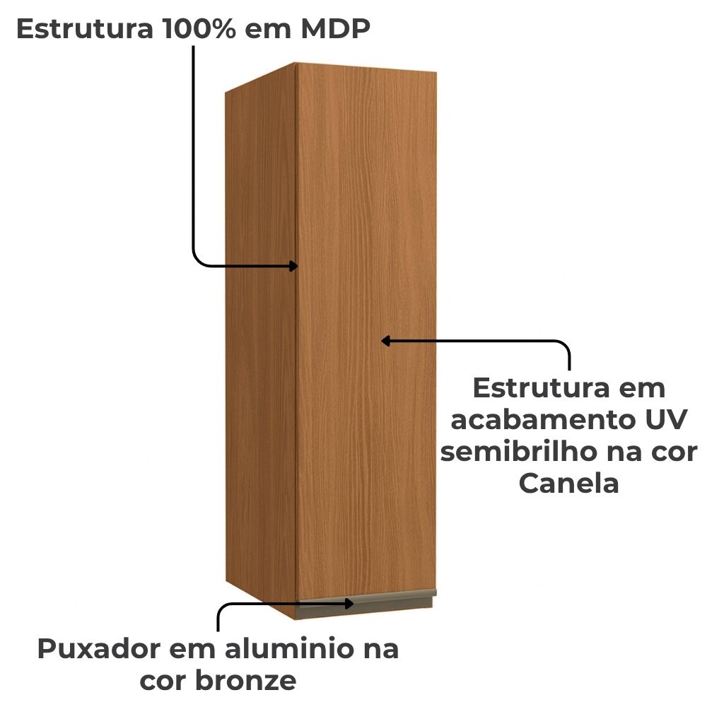 Armario Aereo 1 Porta 25 cm MDP Maxxi G759 Canela Kappesberg