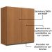 Armario Aereo 2 Portas 80 cm MDP Maxxi G764 Canela Kappesberg