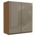 Armario Aereo 2P Vidro 80 cm MDP Maxxi G765 Canela Kappesberg