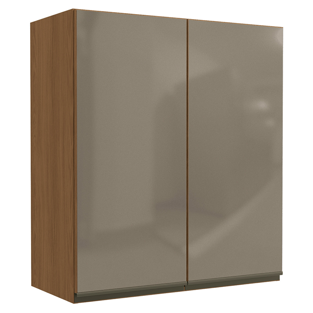 Armario Aereo 2P Vidro 80 cm MDP Maxxi G765 Canela Kappesberg