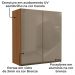 Armario Aereo 2P Vidro 80 cm MDP Maxxi G765 Canela Kappesberg