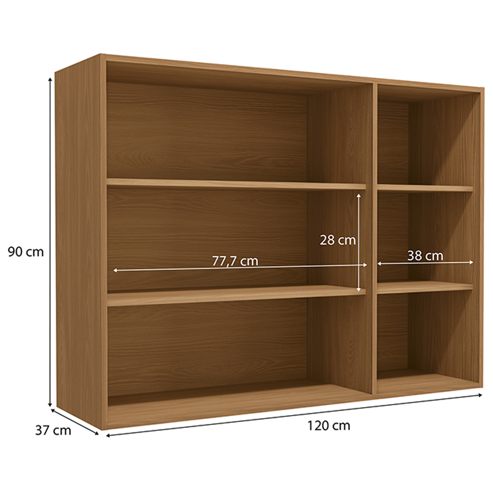 Armario Aereo 3 Portas 120 cm MDP Maxxi G766 Canela Kappesberg