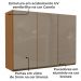 Armario Aereo 3P Vidro 120 cm MDP Maxxi G767 Canela Kappesberg