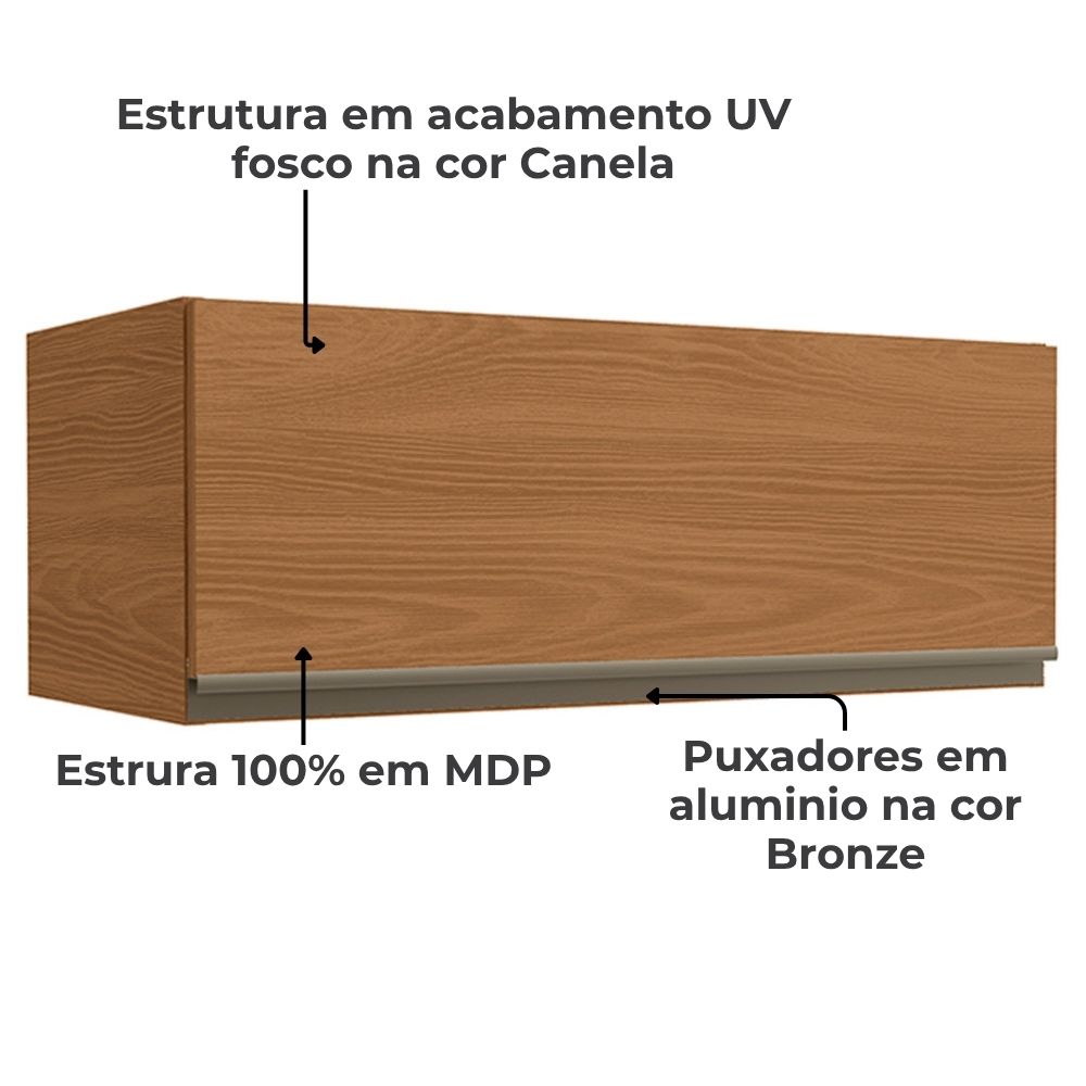 Armario Aereo Basculante 1P 70 cm Maxxi G769 Canela Kappesberg