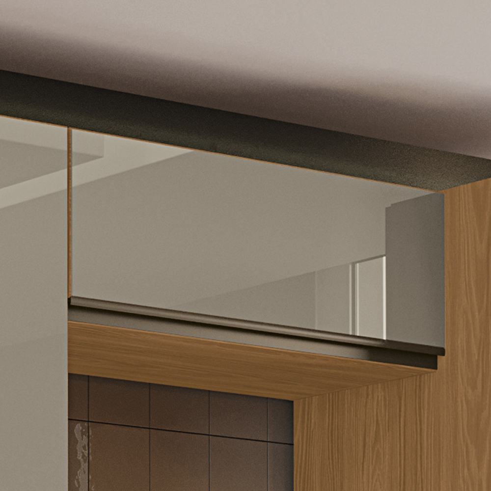 Armario Aereo Basculante 1P Vidro 80 cm Maxxi G770 Canela Kappesberg