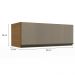 Armario Aereo Basculante 1P Vidro 80 cm Maxxi G770 Canela Kappesberg
