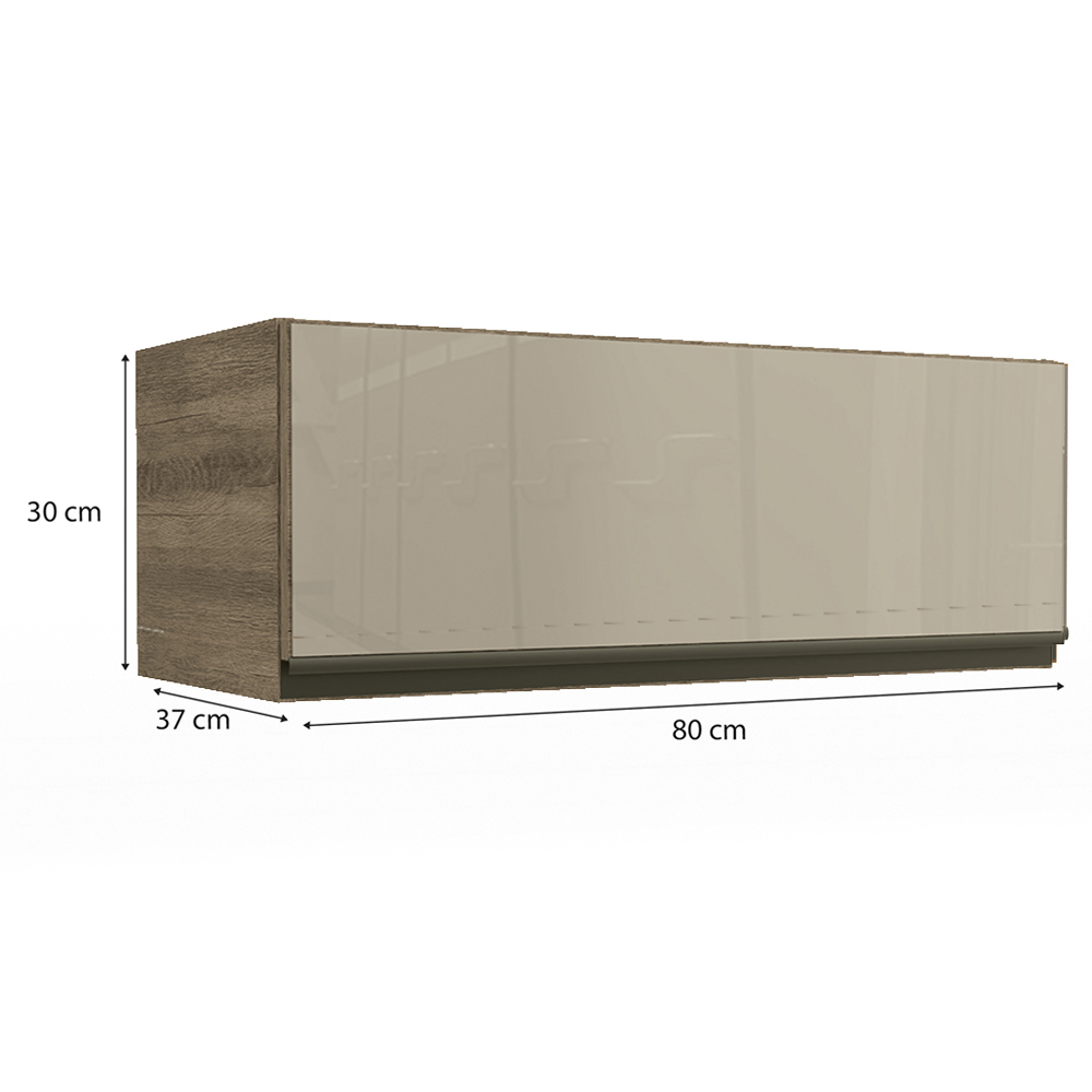 Armario Aereo Basculante 1P Vidro 80 cm Maxxi G770 Nogal Kappesberg