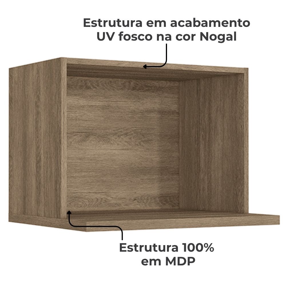 Armario Aereo Nicho Microondas 60 cm Maxxi G738 Nogal Kappesberg