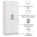 Armario Multiuso 2 Portas 137x57 cm N409 Branco Kappesberg