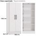 Armario Multiuso 2 Portas 137x57 cm N409 Branco Kappesberg