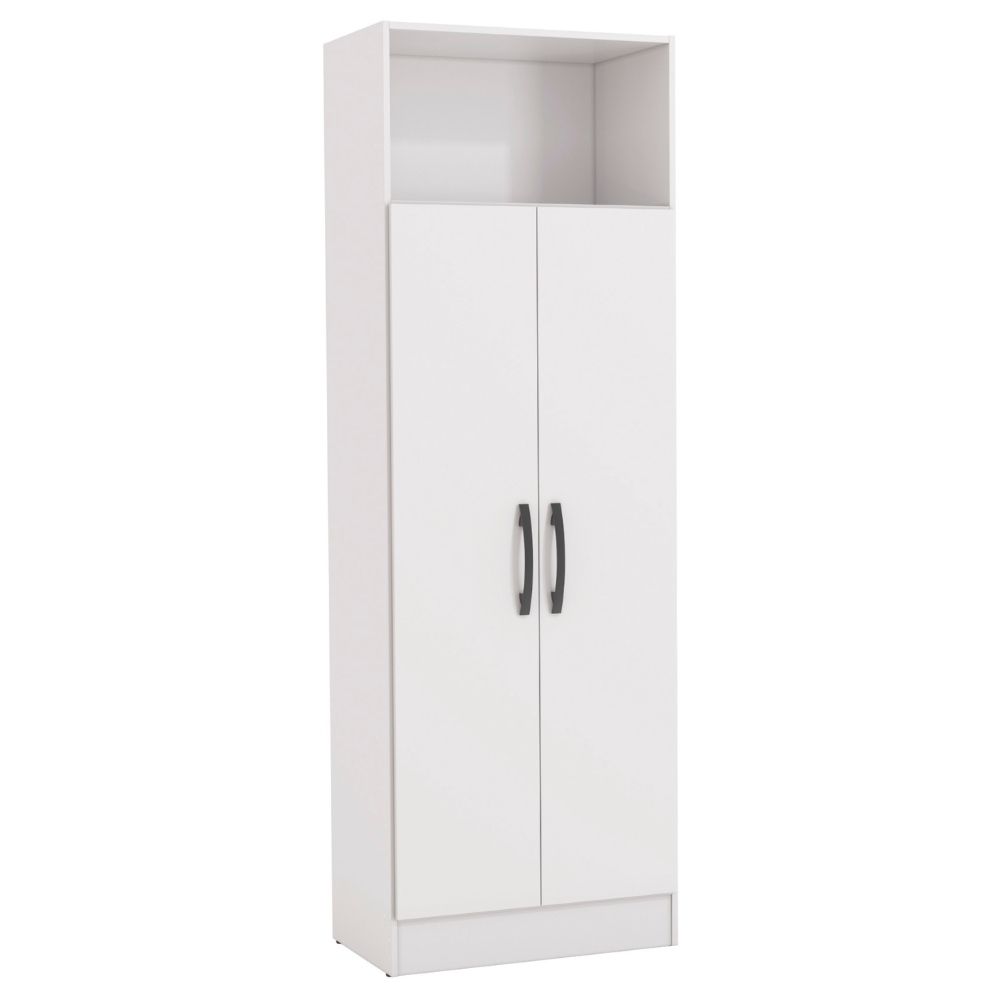 Armario Multiuso 2 Portas 167x57 cm N408 Branco Kappesberg