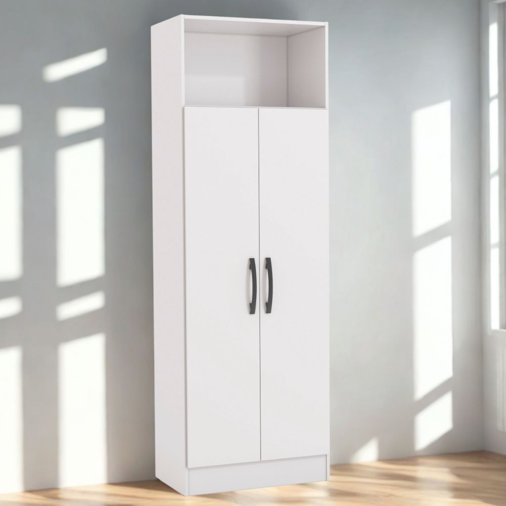 Armario Multiuso 2 Portas 167x57 cm N408 Branco Kappesberg