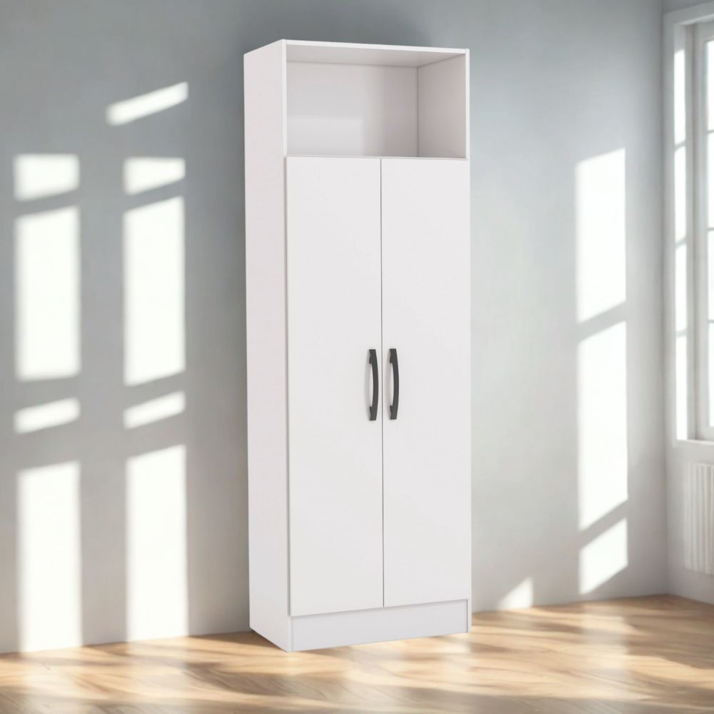 Armario Multiuso 2 Portas 167x57 cm N408 Branco Kappesberg