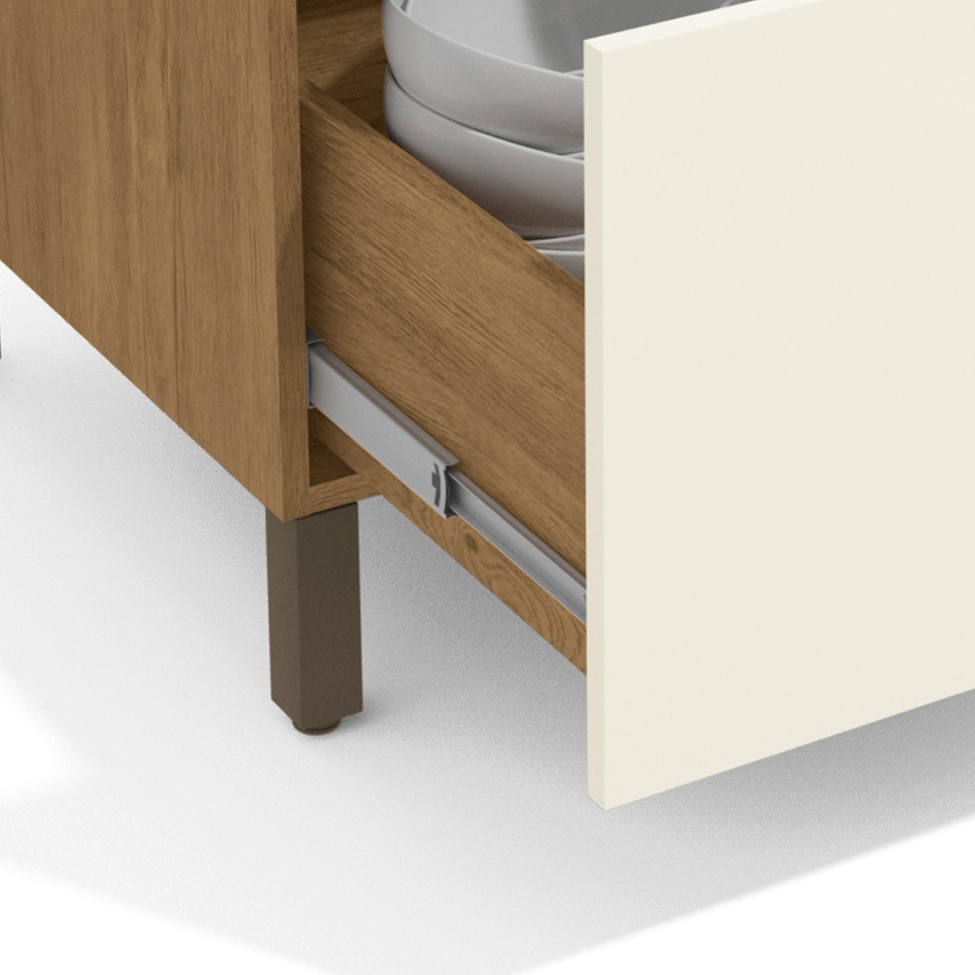 Balcão de Cozinha Frow 3 GV Freijó e Off White