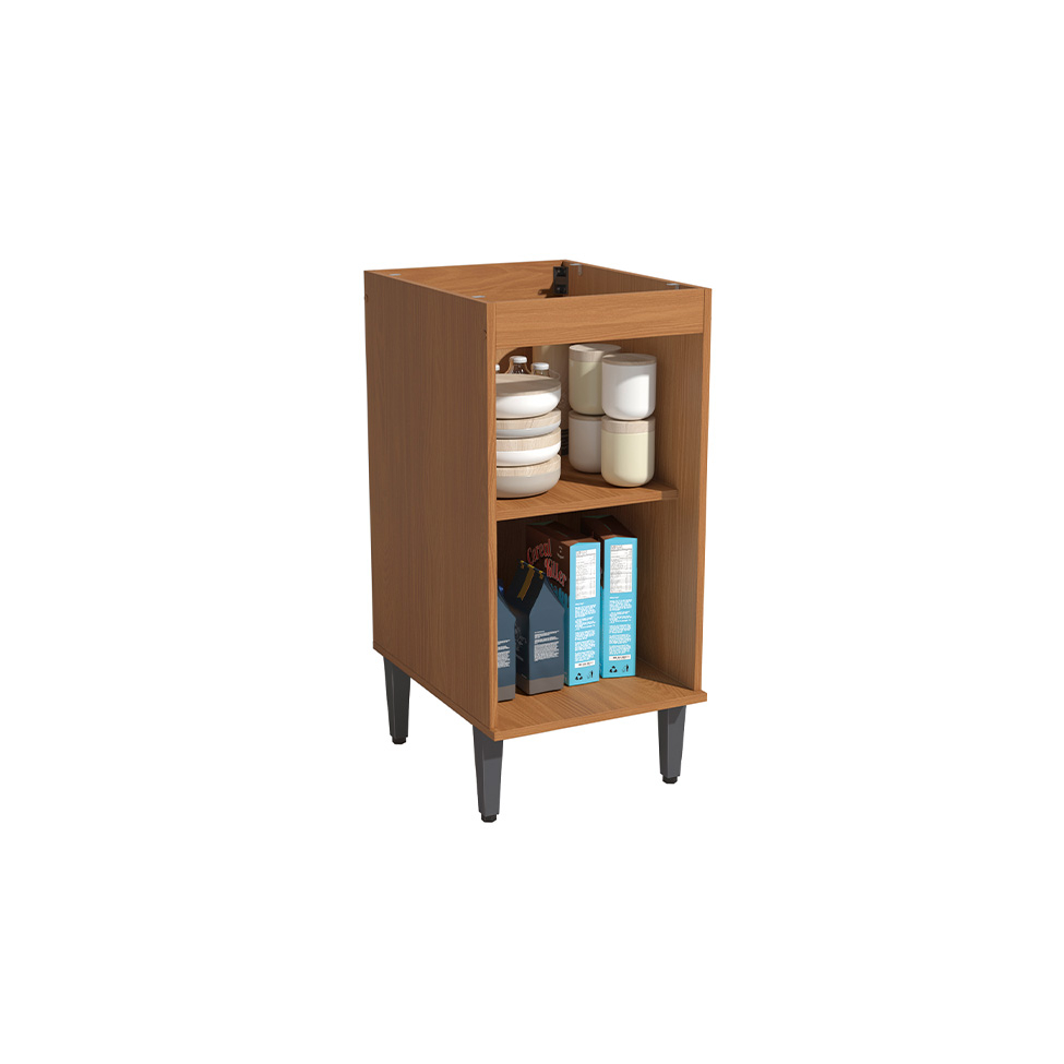 Balcão de Cozinha Linna sem Tampo 1 Porta Canela e Off White 40 cm