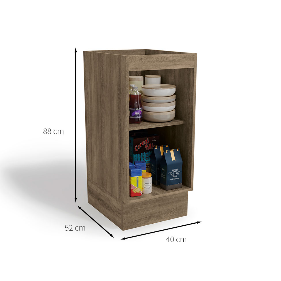 Balcão de Cozinha Maxxi 1 Porta Nogal 40 cm