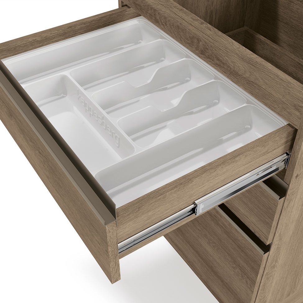Balcão de Cozinha Maxxi 3 Gavetas Nogal 60 cm